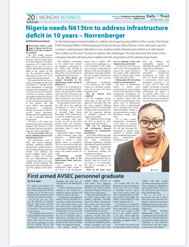 Norrenberger’s acquisition of The Infrastructure Bank